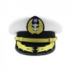 海軍上中校官白刺繡大盤帽-白