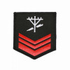 士官兵階級臂章 - 艦通中士-黑